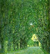 Gustav Klimt allea i slottet kammers park oil on canvas